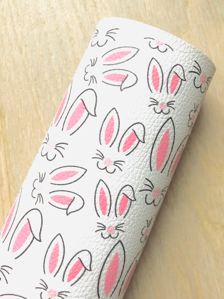 Printed Pebbled Faux Leather Bunnies