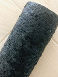 Black Sequins Chunky Glitters Fabric