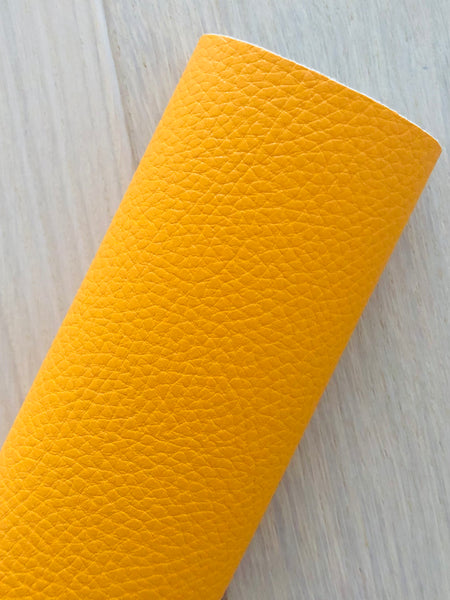 Pebbled Mustard Yellow Faux Leather