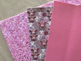 Lux Pink Chunky Glitter Fabric Sheet