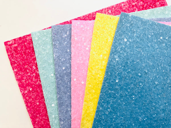 Frosted Glass - Lux Chunky Glitter Fabric Sheet