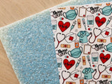 Printed Pebbled Faux Leather Nurse