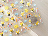 Printed Transparent Jelly Sheet Bee and Rainbow