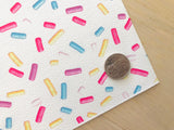 Printed Pebbled Faux Leather Ice Cream Sprinkles