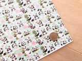 Printed Pebbled Faux Leather Panda Bear