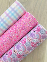 Lux Pink Chunky Glitter Fabric Sheet