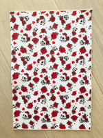 Printed Pebbled Faux Leather Skulls