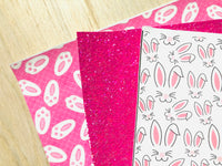 Printed Pebbled Faux Leather Bunny Paws