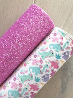 Lux Pink Chunky Glitter Fabric Sheet