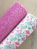 Lux Pink Chunky Glitter Fabric Sheet