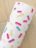 Printed Pebbled Faux Leather Ice Cream Sprinkles