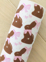 Printed Pebbled Faux Leather Chocolate Covered Bunny