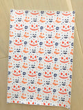 Printed Pebbled Faux Leather Sheet Jack O Lantern