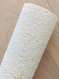 LUX White Chunky Glitter Fabric Sheet