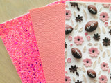 Printed Pebbled Faux Leather Football