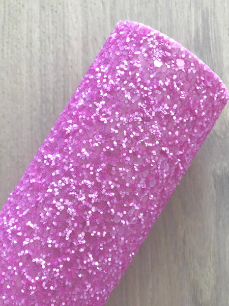 Lux Pink Chunky Glitter Fabric Sheet