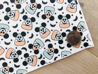 Printed Pebbled Faux Leather Candy Corn