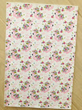 Printed Pebbled Faux Leather Flamingo and Pink Flowers