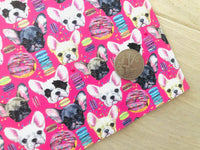 Custom Printed Smooth Leather French Bulldogs