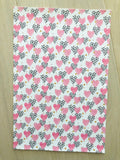 Custom Printed Smooth Leather Leopard and Pink Hearts