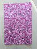 Pink Floral Glitter Fabric Sheet