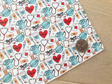 Printed Pebbled Faux Leather Nurse