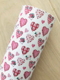 Printed Smooth Faux Leather Vintage Heart Design