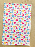 Printed Pebbled Faux Leather Colorful Polka Dots Design