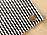 Printed Pebbled Faux Leather Black Strip