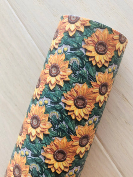 Sunflower Serape Faux Leather Sheet/printed Faux Leather for 