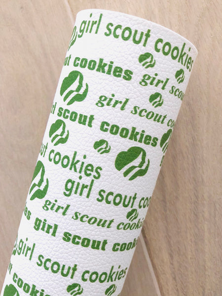 Printed Pebbled Faux Leather Girl Scout