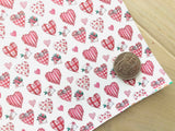 Printed Smooth Faux Leather Vintage Heart Design