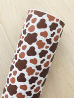 Printed Pebbled Faux Leather Cow Print