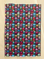 Printed Pebbled Faux Leather Skulls