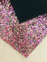 Lux Mixed Pink Chunky Glitter Fabric