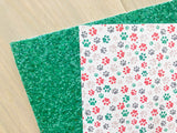 Custom Printed Smooth Leather Dog Paw Prints - Soft Felt Backing