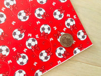 Printed Pebbled Faux Leather Soccer