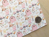 Printed Pebbled Faux Leather Farm Animals