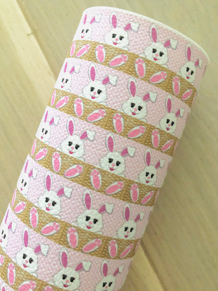 Printed Pebbled Faux Leather Bunnies