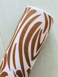 Printed faux leather brown zebra Strips