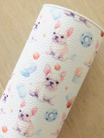 Printed Pebbled Faux Leather Dogs