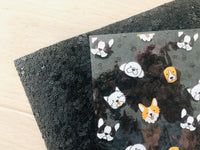 Black Sequins Chunky Glitters Fabric