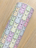 Printed Pebbled Faux Leather Plaid Peep Bunnies