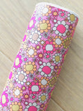 Custom Printed Smooth Leather Florals - Soft Felt Backing