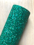 Lux Green Chunky Glitter Fabric Sheet - Felt Backing