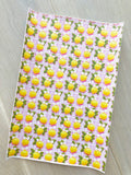 Printed Pebbled Faux Leather Lemon