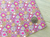Custom Printed Smooth Leather Florals - Soft Felt Backing