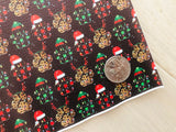 Printed Pebbled Faux Leather Holiday Dog Paws