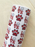 Printed Pebbled Faux Leather Holiday Dog Paws