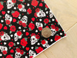 Printed Pebbled Faux Leather Skulls